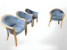 A set of four Parker Knoll armchairs.