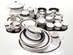 Over ninety pieces of Royal Tuscan Cascade tea and dinner porcelain.