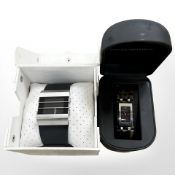 Two boxed wristwatches by Diesel and Emporio Armani.