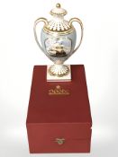 A Spode Armada vase No. 41 of 500, boxed, no certificate.