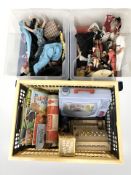 A quantity of dolls, child's toy cash register, children's books, etc.