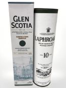 A bottle of Laphroaig Islay single malt scotch whisky, aged ten years, 70 cl,