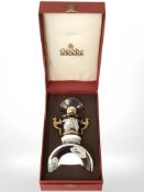 A Spode Armada cabinet cup and stand, limited edition No. 23 of 500, boxed with certificate.