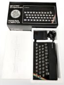 A Sinclair ZX Spectrum personal computer, in original box.