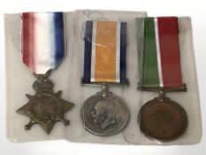 A World War I August-November 1914 Mons Star named to 7532 PTE H.