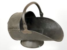 A Victorian copper coal scuttle