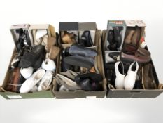A large quantity of lady's shoes including Clarks etc (3 boxes)