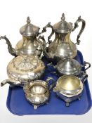 Ornate EPNS tea and coffee wares.