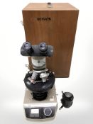 A Vickers Instruments electronic microscope, in box.