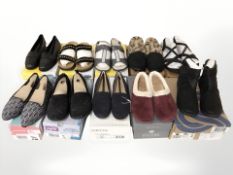 Several pairs of lady's shoes including Scholl, Skechers, etc.