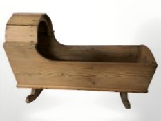 A Victorian pine crib,