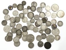 A group of antique and later coins, various silver grade coins,