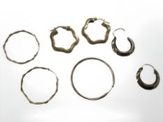 A pair of 9ct yellow gold earrings,