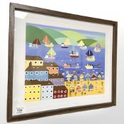 Gordon Barker (Contemporary) Coastal landscape, acrylic, 34 cm x 27 cm.