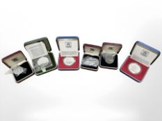 Two silver proof Queen's silver jubilee Crowns,