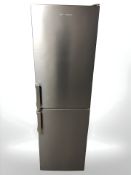 A Grundig stainless steel fridge freezer