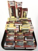 A group of Corgi and Trackside die cast vans, delivery wagons, etc.