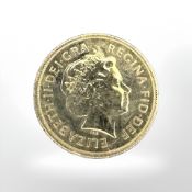 A Queen Elizabeth II 2005 gold full sovereign, cased.