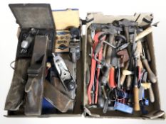 A collection of carpentry tools, Stanley Bailey no.