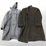A Gloverall woolen duffle coat and another by Dunn & Co.