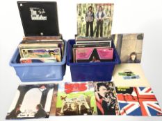 Vinyl LP records including The Beatles, John Lennon, Elvis, other generic mixed titles,