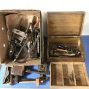 A group of carpentry hand tools, Stanley No.