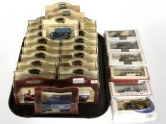 A group of Matchbox, Days Gone and Lledo die cast delivery vans.