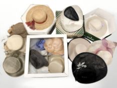 A group of vintage lady's hats
