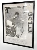 A 1981 Edward Weston Editions poster 'Gable', 60 cm x 77 cm.