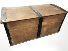 A 19th century oak blanket chest,