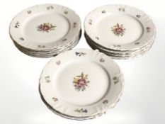 Twelve Winterling Bavaria Mignon plates, diameter 25.5 cm.