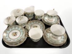 Nineteen pieces of Leonard St Pottery Burslem tea china.