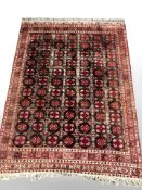 A machined Afghan design rug,