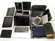 A quantity of ipads, HP notebook,