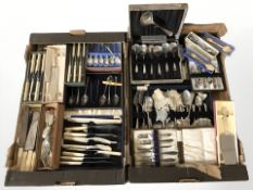 Assorted cutlery sets,