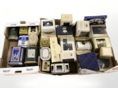 A collection of boxed Ringtons jugs, caddies, etc, various tins.