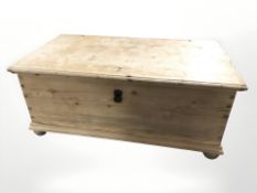 A Victorian pine blanket box,