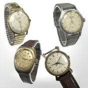 Four vintage wristwatches by Regency, Rotary, Oris and one other.