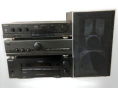 A Technics stereo integrated amplifier SU-V45A, another SU-V620,