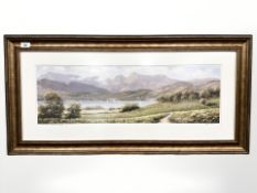 After Jeff Sudders : Windermere and the Langdale Pikes, colour print, signed in pencil,