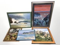 Eight various landscapes and seascapes by A.