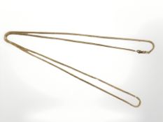 A 9ct yellow gold fine link necklace, length 60 cm CONDITION REPORT: 3.