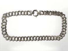 A Sterling silver oversized link chain,
