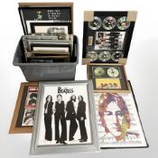 The Beatles - A group of pictures, prints, framed discs, etc.