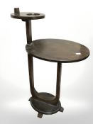 An Art Deco oak smoker' stand,