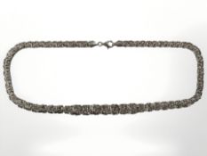 A graduated Sterling silver necklace, length 46 cm CONDITION REPORT: 26.7g.