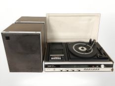 An Eref stereo music centre, together with a pair of Philips 532 electronic speakers.