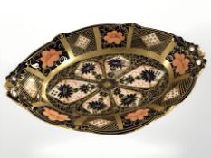 A Royal Crown Derby Imari oval footed dish, width 23 cm.