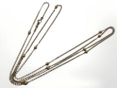 A 9ct gold muff chain, length 148cm CONDITION REPORT: 18.