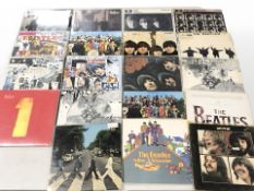 The Beatles - Nineteen vinyl LP records including Abbey Road PCS 7088,